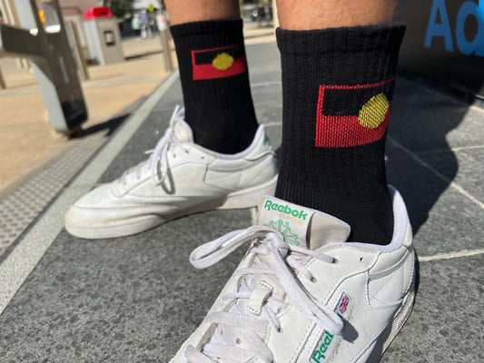 Aboriginal Flag Socks
